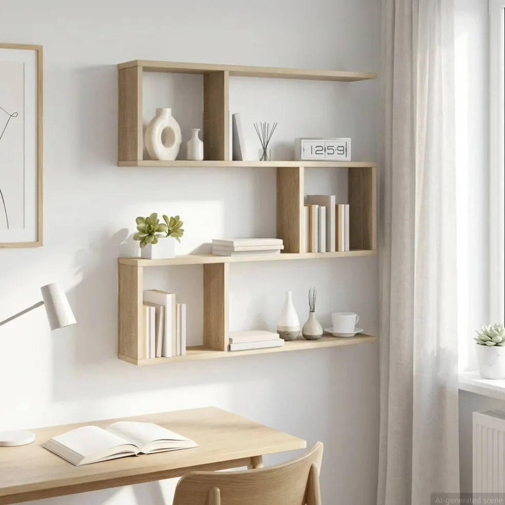 vidaXL Wandplank Sonoma Eiken 80 x 12 x 79,5 cm Bewerkt hout