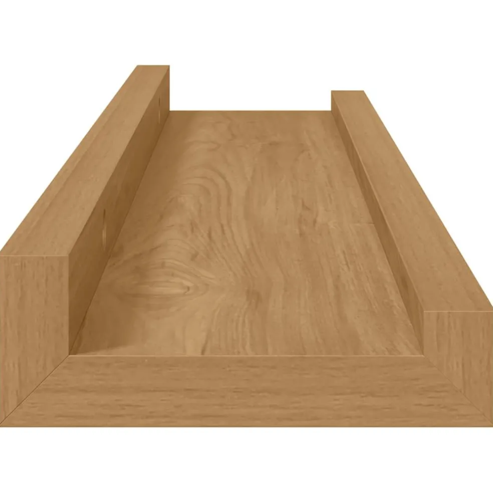 vidaXL Wandplank 2 st Bruin 40 x 9 x 3 cm Bewerkt hout