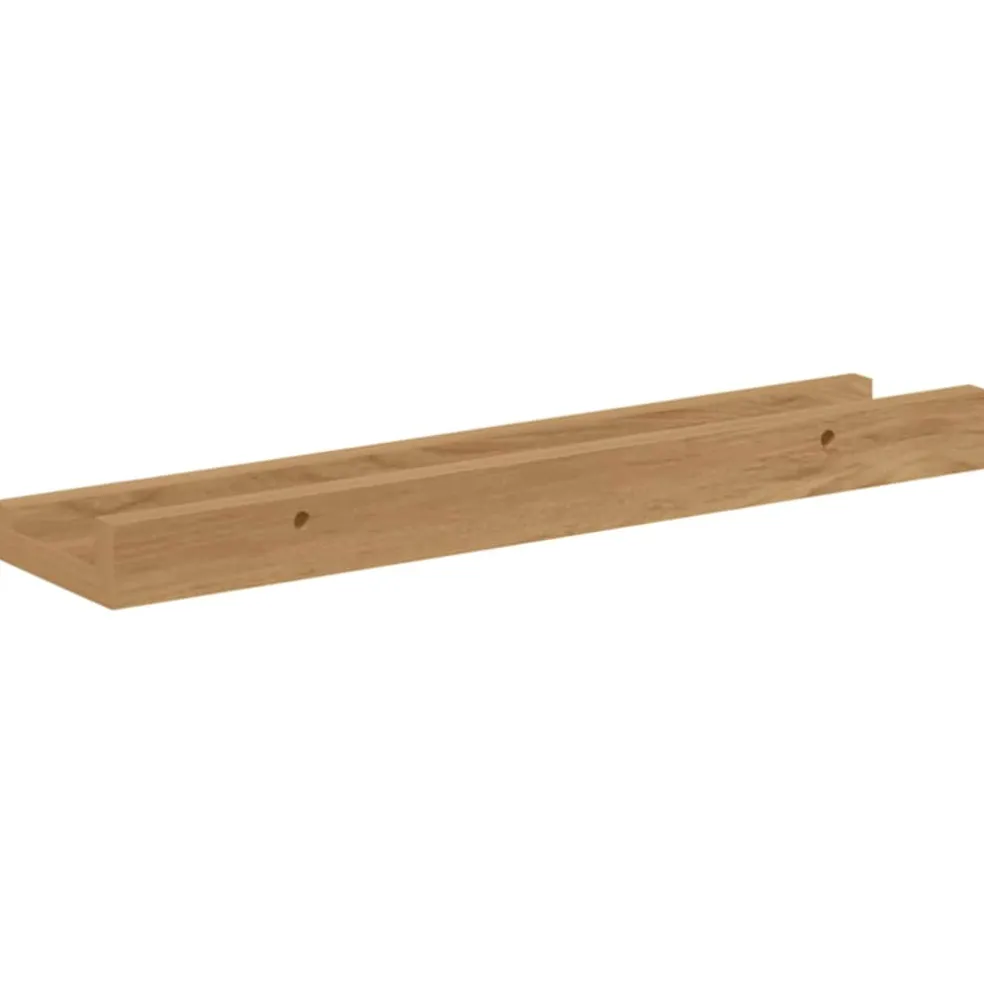 vidaXL Wandplank 2 st Bruin 40 x 9 x 3 cm Bewerkt hout