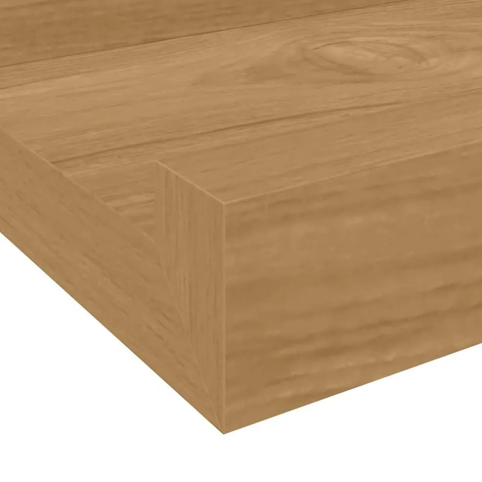 vidaXL Wandplank 2 st Bruin 40 x 9 x 3 cm Bewerkt hout