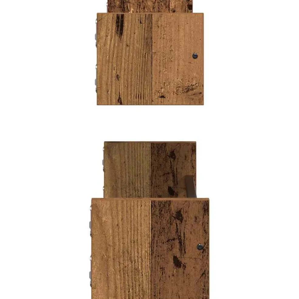 vidaXL Wandplank 2 st Oudhout 60 x 16 x 14 cm