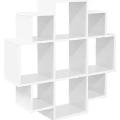 vidaXL Wandplank Wit 90 x 25 x 90 cm Bewerkt hout