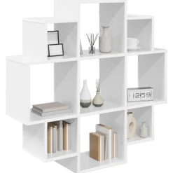 vidaXL Wandplank Wit 90 x 25 x 90 cm Bewerkt hout