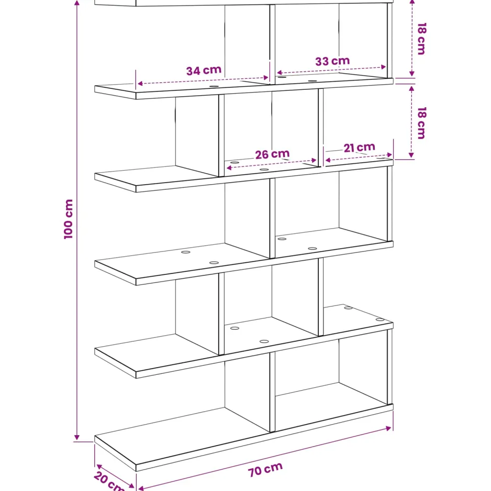 vidaXL Wandplank Wit 70 x 20 x 100 cm Bewerkt hout