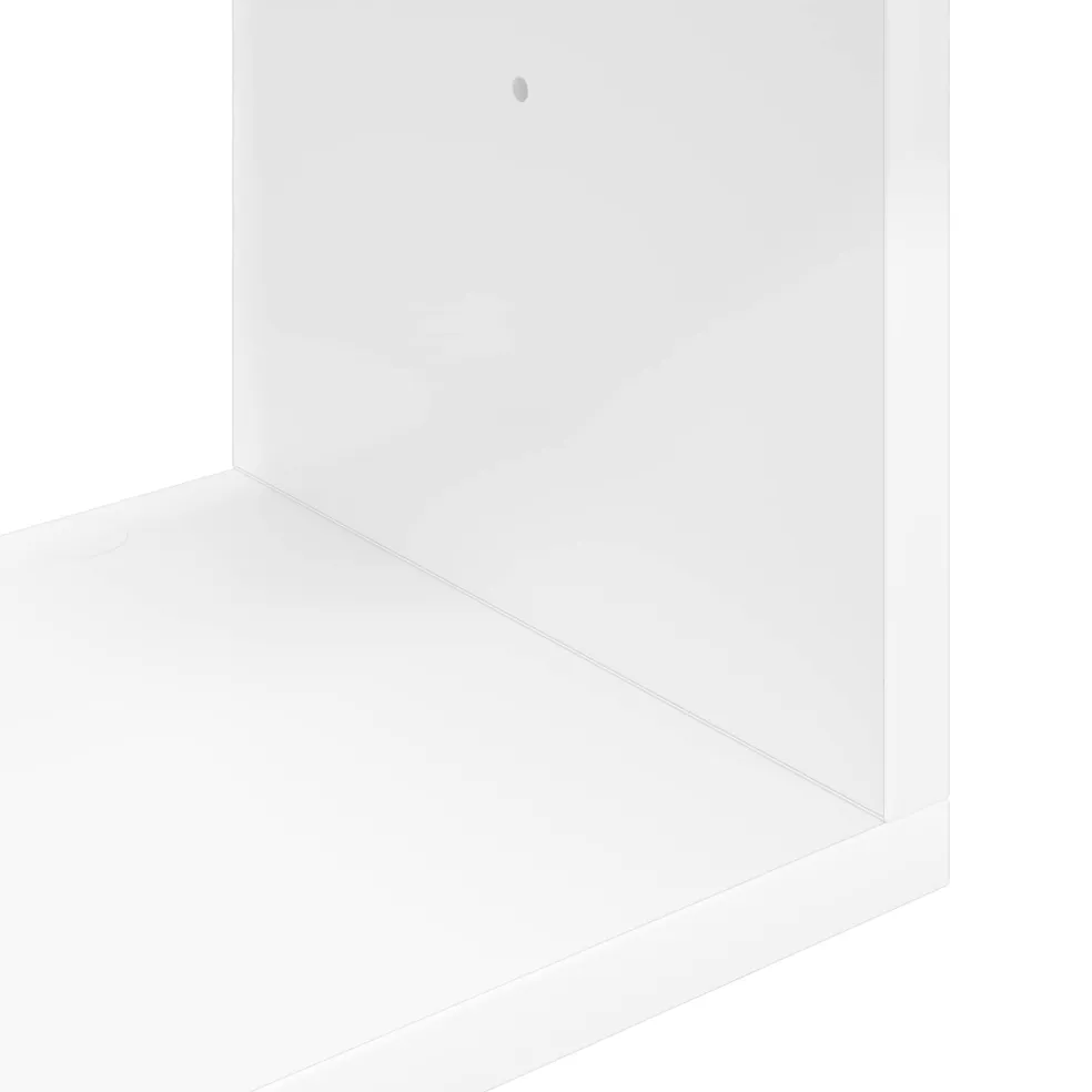 vidaXL Wandplank Wit 70 x 20 x 100 cm Bewerkt hout