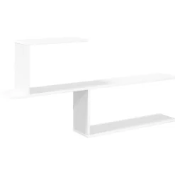 vidaXL Wandplank Wit 122 x 18 x 60 cm Bewerkt hout