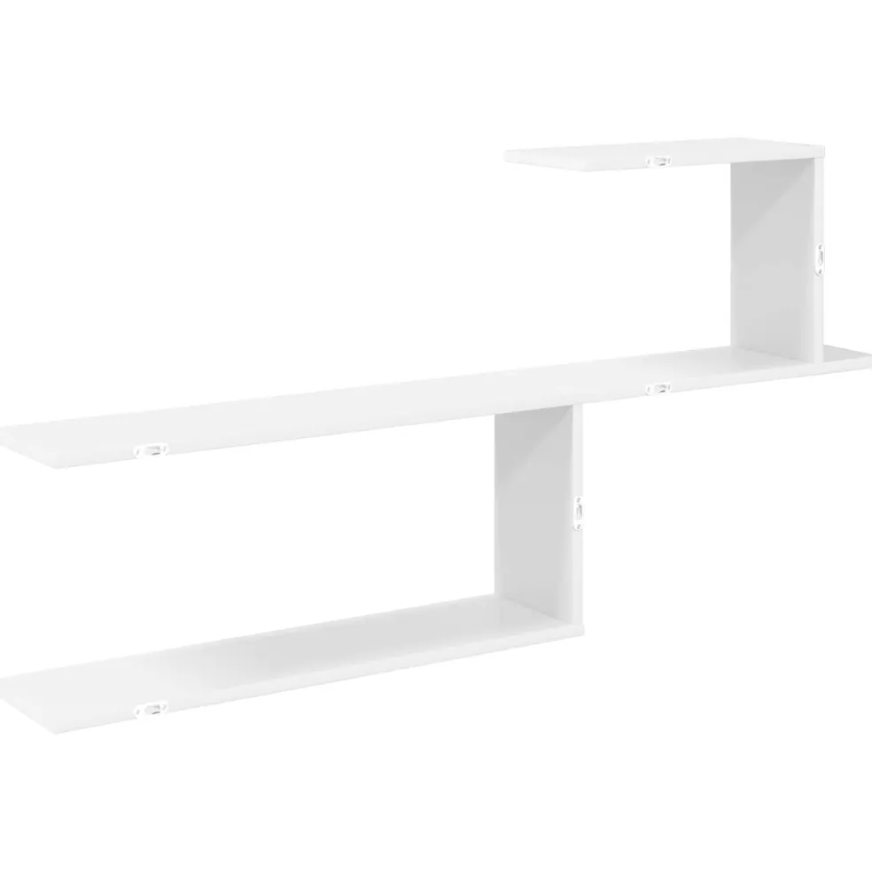 vidaXL Wandplank Wit 122 x 18 x 60 cm Bewerkt hout