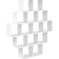 vidaXL Wandplank Wit 120 x 20 x 136 cm Bewerkt hout