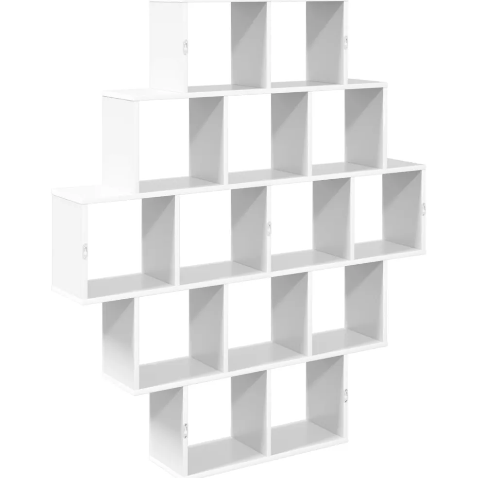 vidaXL Wandplank Wit 120 x 20 x 136 cm Bewerkt hout
