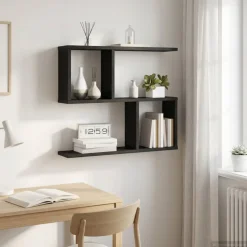 vidaXL Wandplank Zwart eiken 60 x 12 x 50,5 cm Bewerkt hout