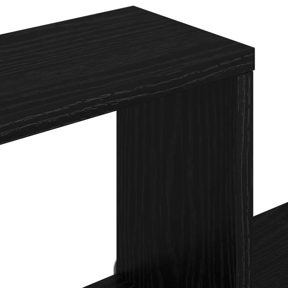 vidaXL Wandplank Zwart eiken 100 x 13 x 100 cm Bewerkt hout