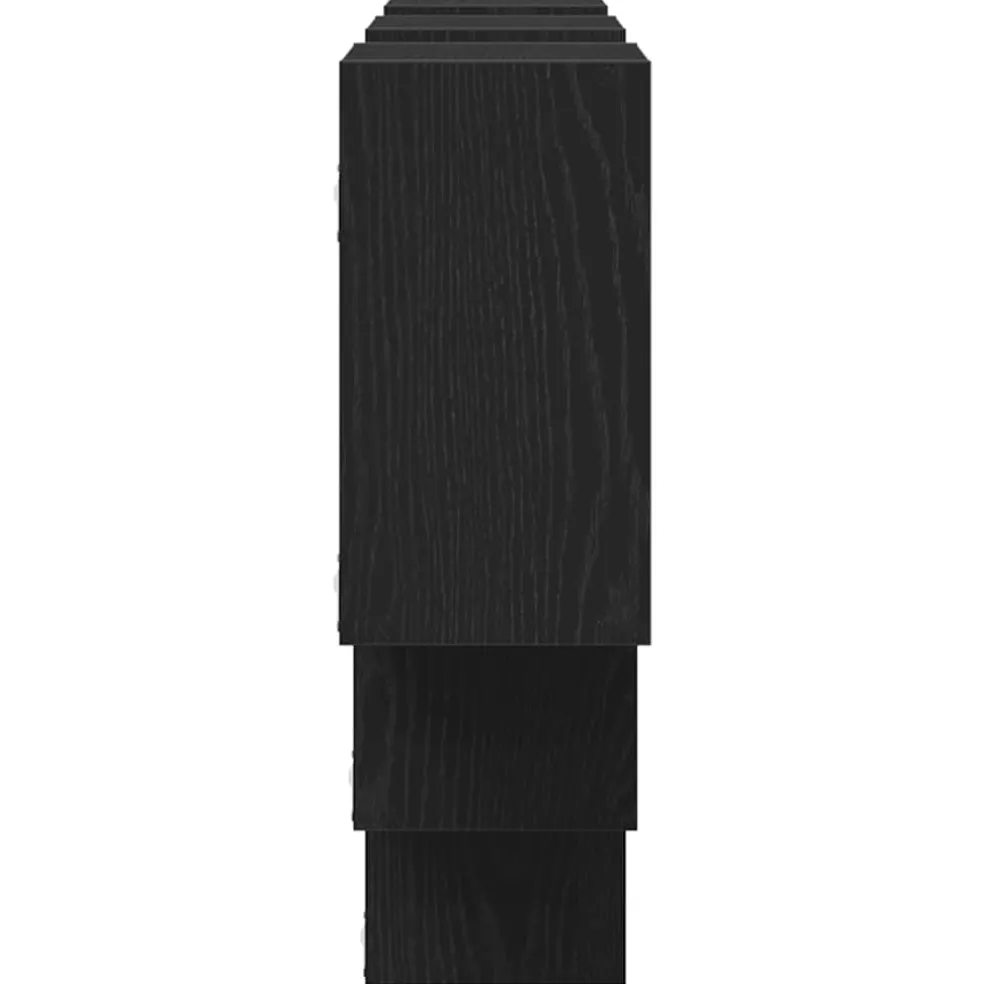 vidaXL Wandplank Zwart Eiken 159x18x66 cm Bewerkt Hout
