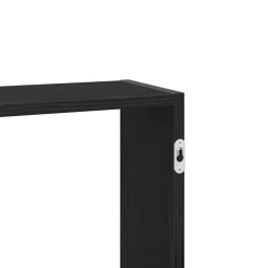 vidaXL Wandplank Zwart Eiken 159x18x66 cm Bewerkt Hout