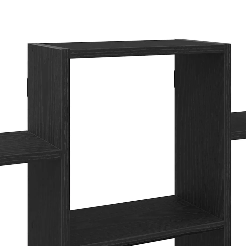 vidaXL Wandplank Zwart Eiken 159x18x66 cm Bewerkt Hout