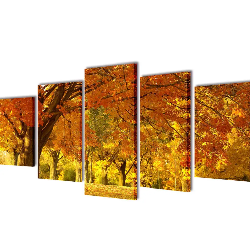 vidaXL Wandprintset esdoorn 100x50 cm canvas