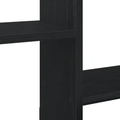 vidaXL Wandschap kubus 5 vakken bewerkt hout zwart
