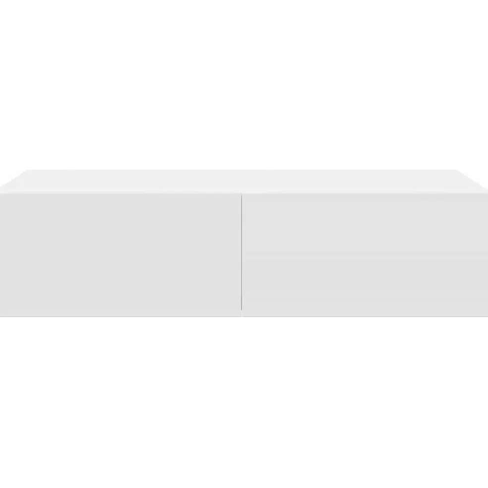 vidaXL Wandschap met lades 60x26,5x15 cm bewerkt hout wit