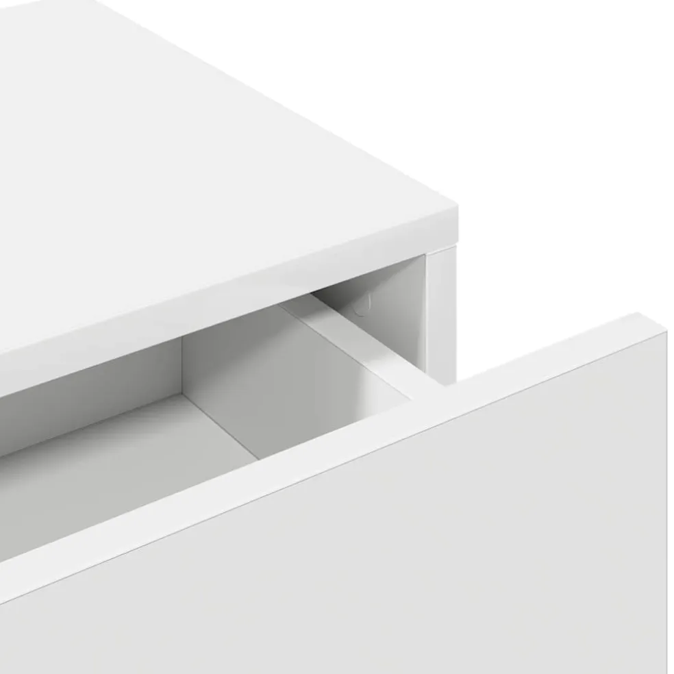 vidaXL Wandschap met lades 60x26,5x15 cm bewerkt hout wit