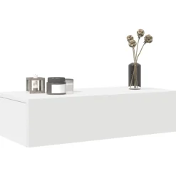 vidaXL Wandschap met lades 60x26,5x15 cm bewerkt hout wit