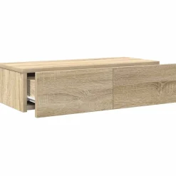 vidaXL Wandschap met lades 60x26,5x15cm bewerkt hout sonoma eikenkleur
