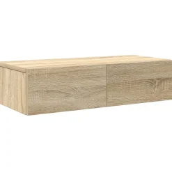 vidaXL Wandschap met lades 60x26,5x15cm bewerkt hout sonoma eikenkleur