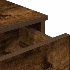 vidaXL Wandschap met lades 60x28x15 cm bewerkt hout gerookt eikenkleur