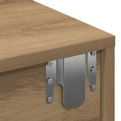 vidaXL Wandschap met lades 60x26,5x15 cm bewerkt hout artisanaal eiken