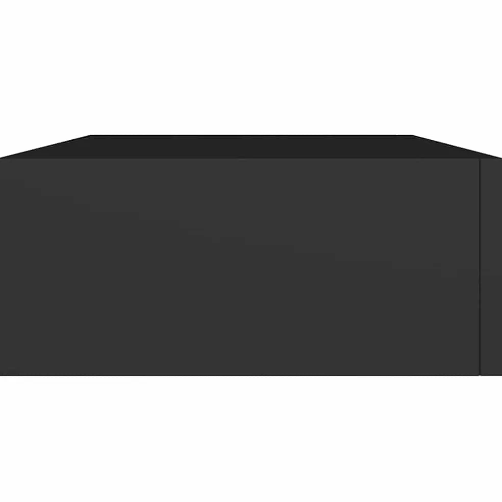 vidaXL Wandschap met lade 40x23,5x10 cm MDF zwart