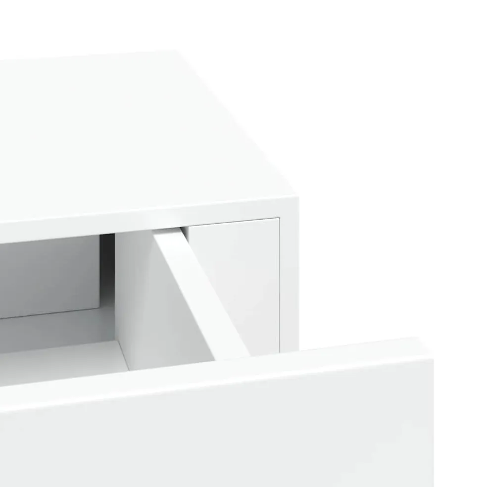 vidaXL Wandschap met lade 40x23,5x10 cm MDF wit