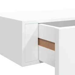vidaXL Wandschap met lade 40x23,5x10 cm MDF wit