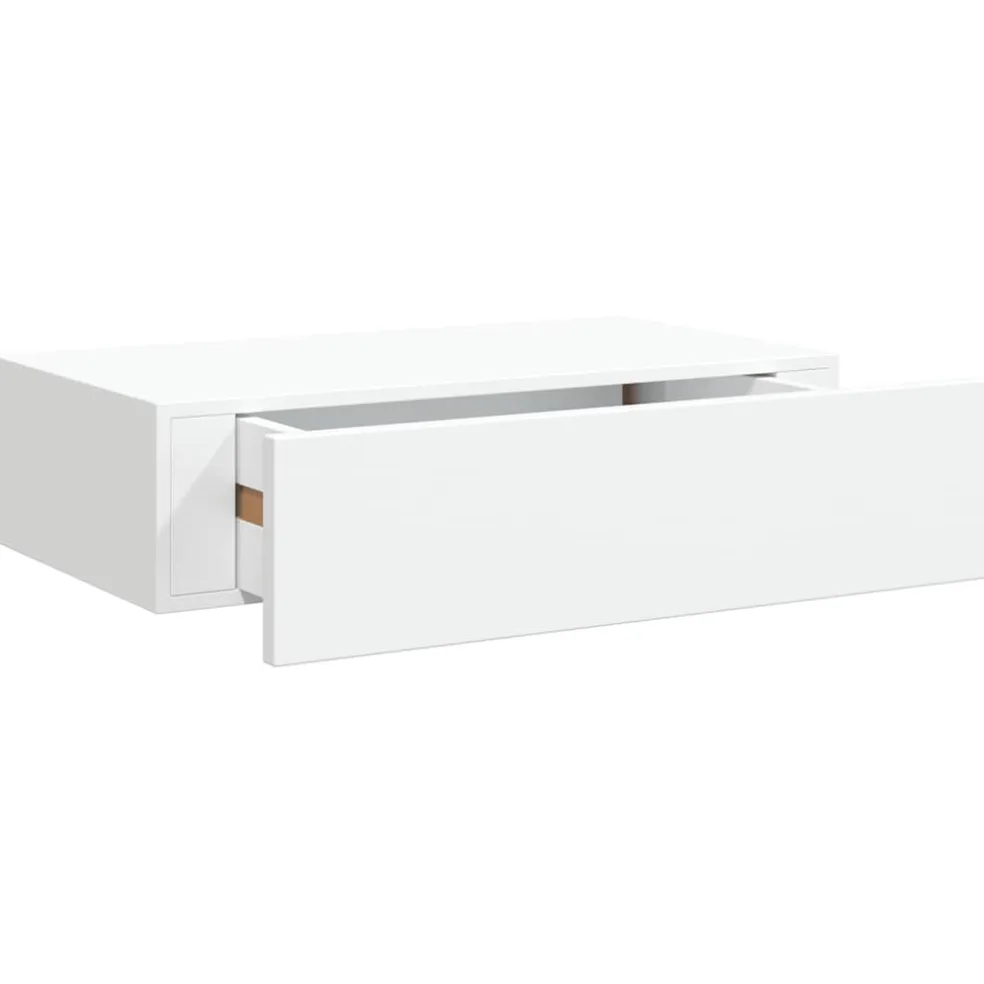 vidaXL Wandschap met lade 40x23,5x10 cm MDF wit