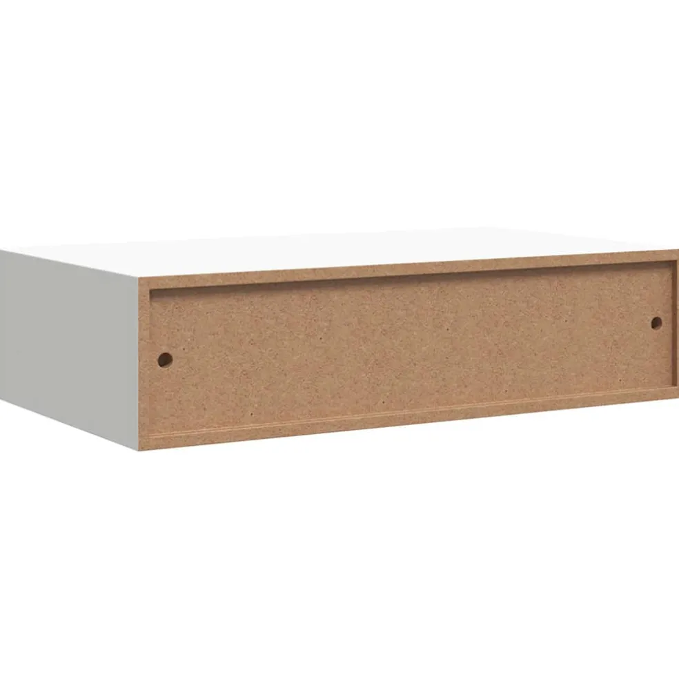 vidaXL Wandschap met lade 40x23,5x10 cm MDF wit