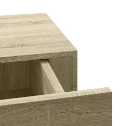 vidaXL Wandschap met lade 40x23,5x10 cm MDF eikenkleurig