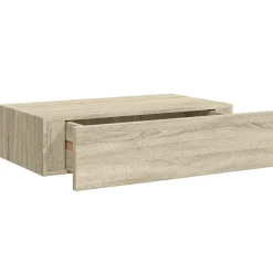vidaXL Wandschap met lade 40x23,5x10 cm MDF eikenkleurig