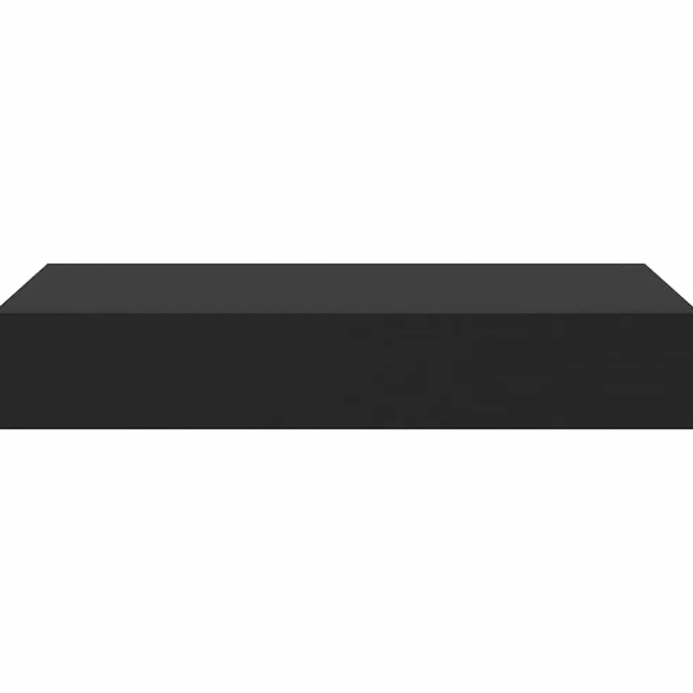 vidaXL Wandschap met lade zwevend 48x25x8 cm zwart