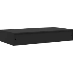 vidaXL Wandschap met lade zwevend 48x25x8 cm zwart