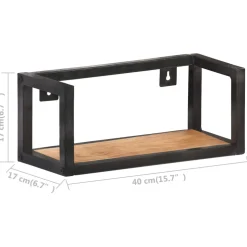 vidaXL Wandschappen 2 st 40 cm massief acaciahout