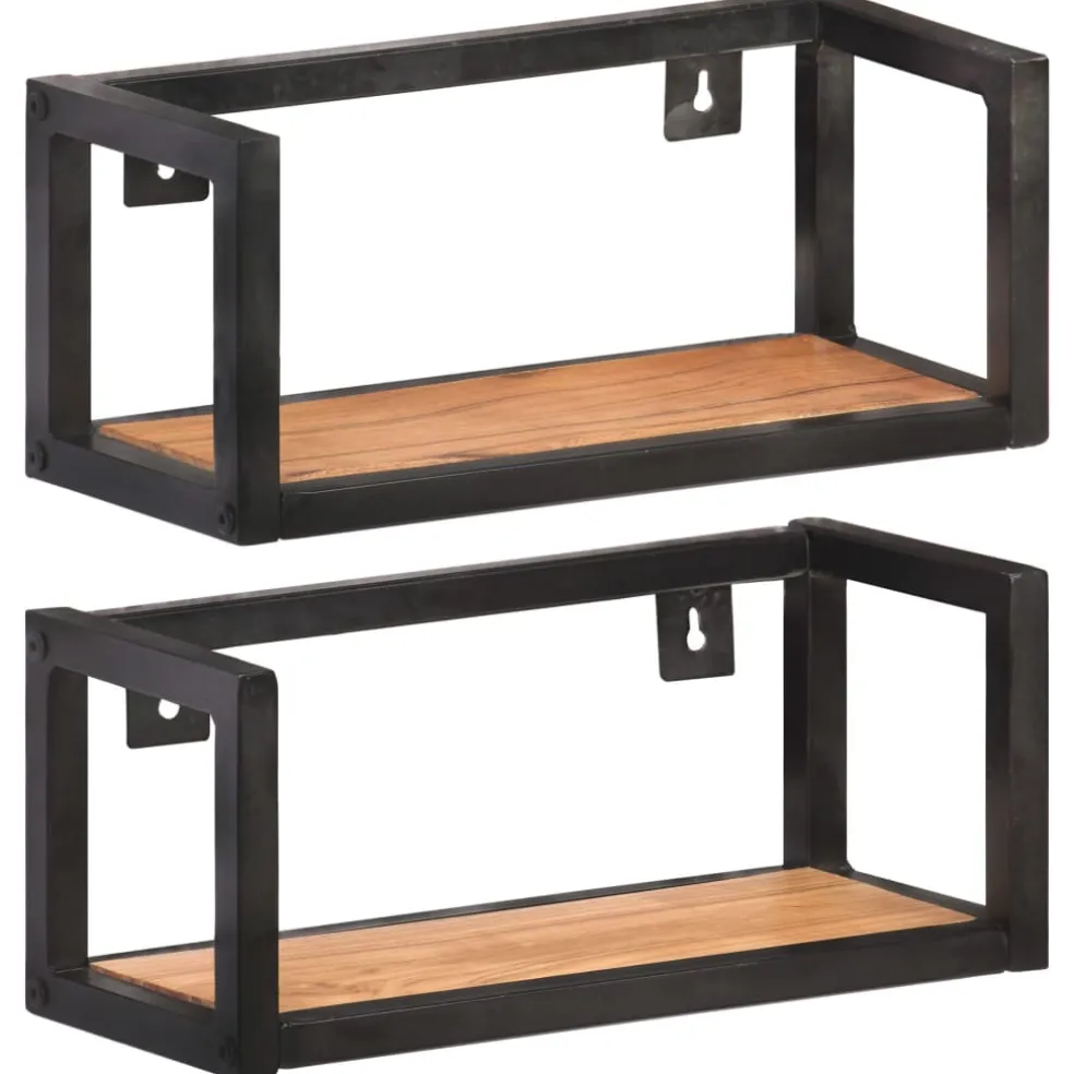 vidaXL Wandschappen 2 st 40 cm massief acaciahout