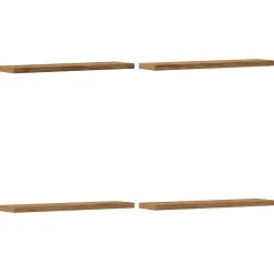 vidaXL Wandschappen 4 st 40x10x1,5 cm bewerkt hout artisanaal eiken