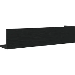 vidaXL Wandschappen 2 st 75x16,5x16,5 cm bewerkt hout zwart