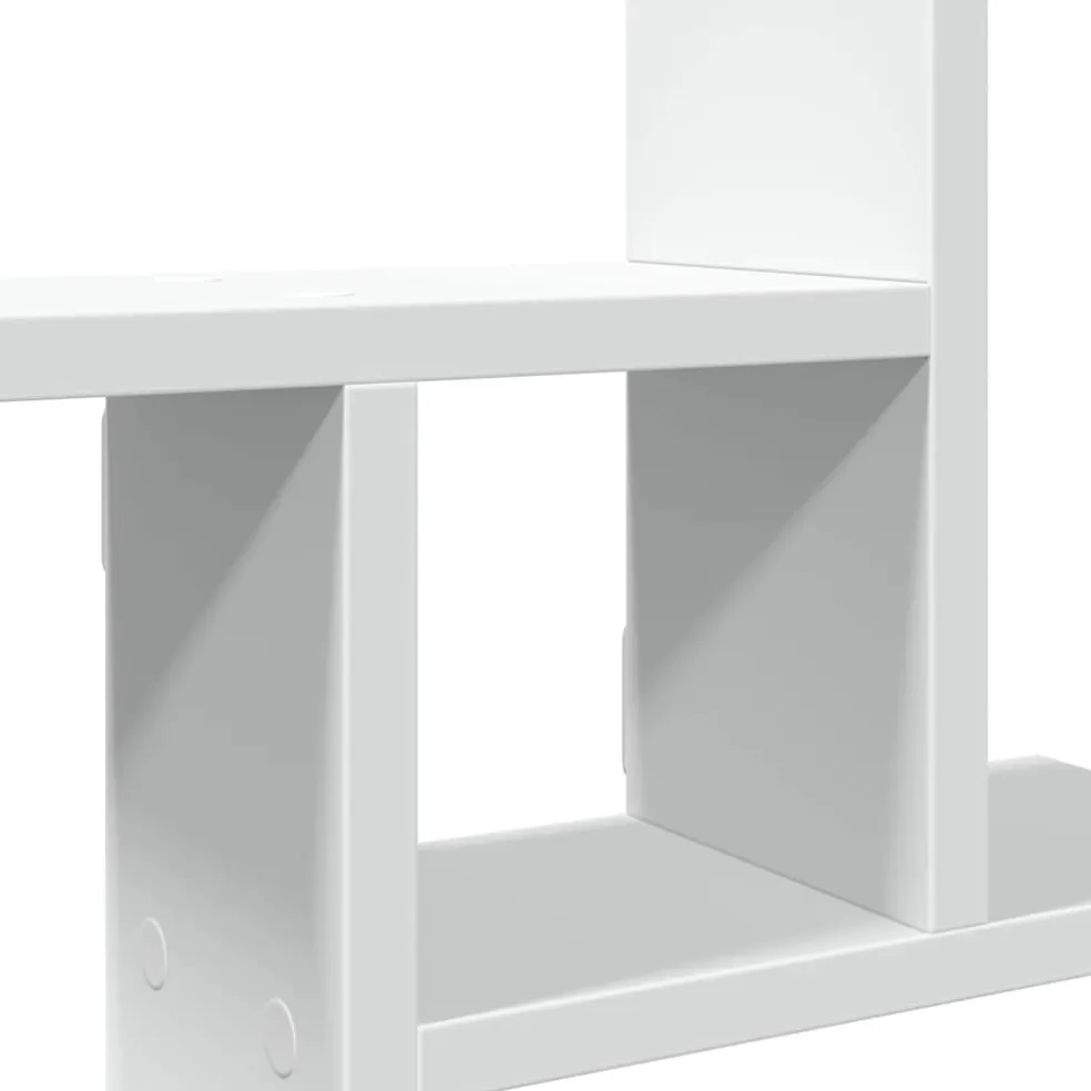vidaXL Wandschappen 2 st 38x12x38 cm bewerkt hout wit