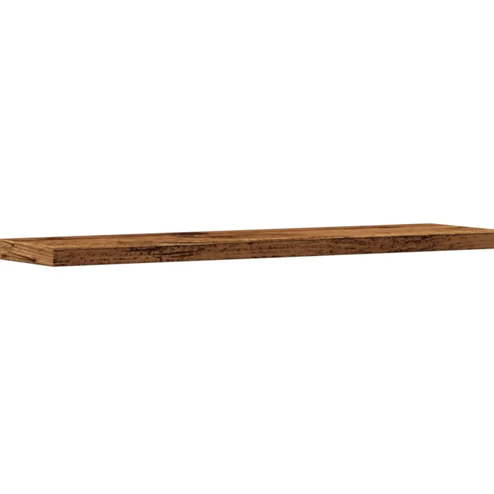 vidaXL Wandschappen 4 st 40x10x1,5 cm bewerkt hout oud houtkleurig