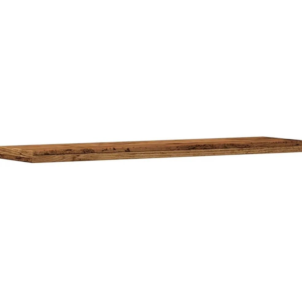 vidaXL Wandschappen 4 st 40x10x1,5 cm bewerkt hout oud houtkleurig