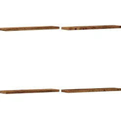 vidaXL Wandschappen 4 st 40x10x1,5 cm bewerkt hout oud houtkleurig