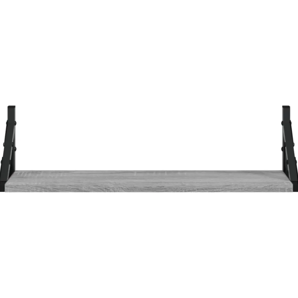 vidaXL Wandschappen 2 st 60x15x15,5 cm grijs sonoma eikenkleurig