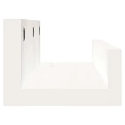 vidaXL Wandschappen 2 st 50x12x9 cm massief grenenhout wit