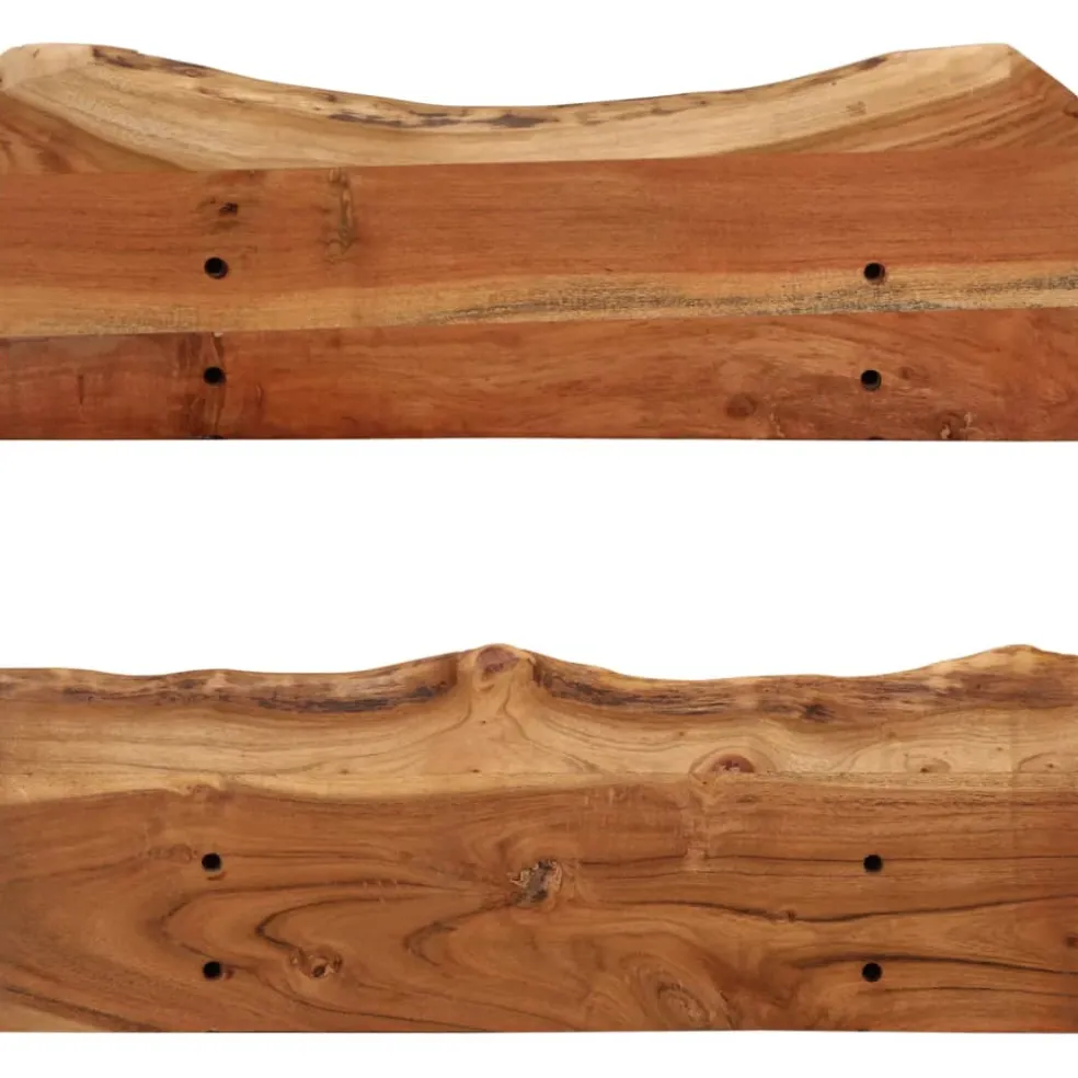 vidaXL Wandschappen 2 st 60x20x18 cm massief acaciahout