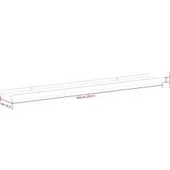 vidaXL Wandschappen 2 st 100x9x3 cm zwart