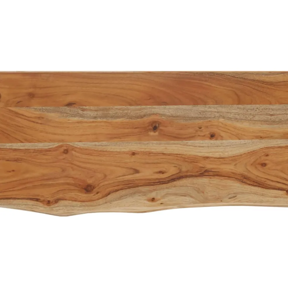 vidaXL Wandschap rechthoekig natuurlijke rand 40x20x2,5 cm acaciahout