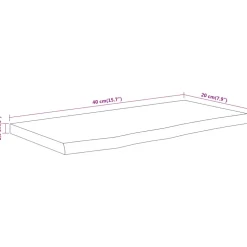 vidaXL Wandschap rechthoekig natuurlijke rand 40x20x2,5 cm acaciahout